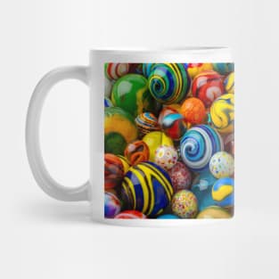 Childhood Colorful Glass Marbles Still Life Mug